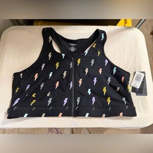 NWT Torrid Racerback Thunderbolt Design Sports Bra Size 4XL